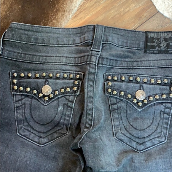 True Religion Gray Studded Jeans! - Picture 1 of 7